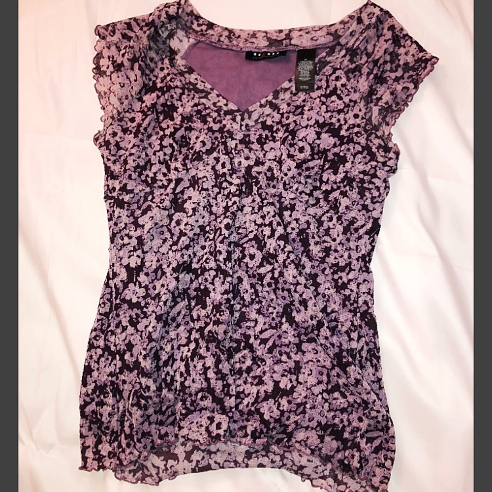 Printed Purple Blouse 👚